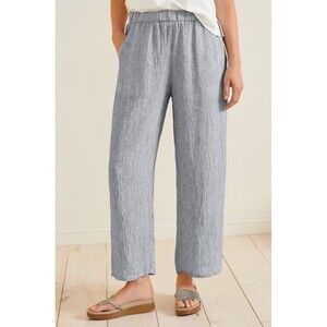 Eileen Fisher Organic Bio Linen Wide-Leg Trouser Pants Women's Size Large NWOT